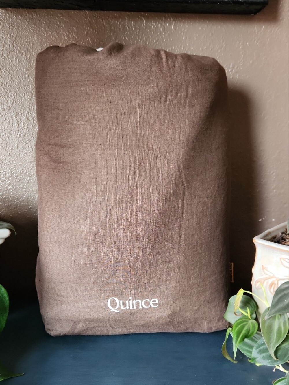 Quince Espresso Linen Duvet Cover, King/Cal King, READ